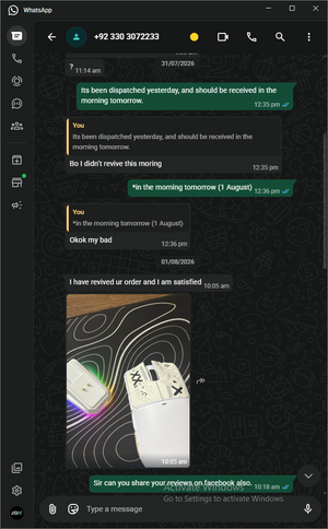 Customer review screenshot