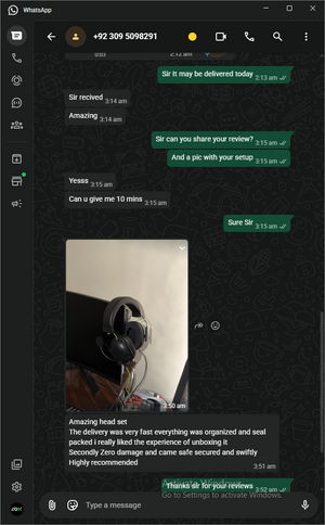 Customer review screenshot